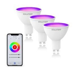 Pack 3 Ampolleta WIFI Multicolor GU10 SOLUTIMP Solutimp
